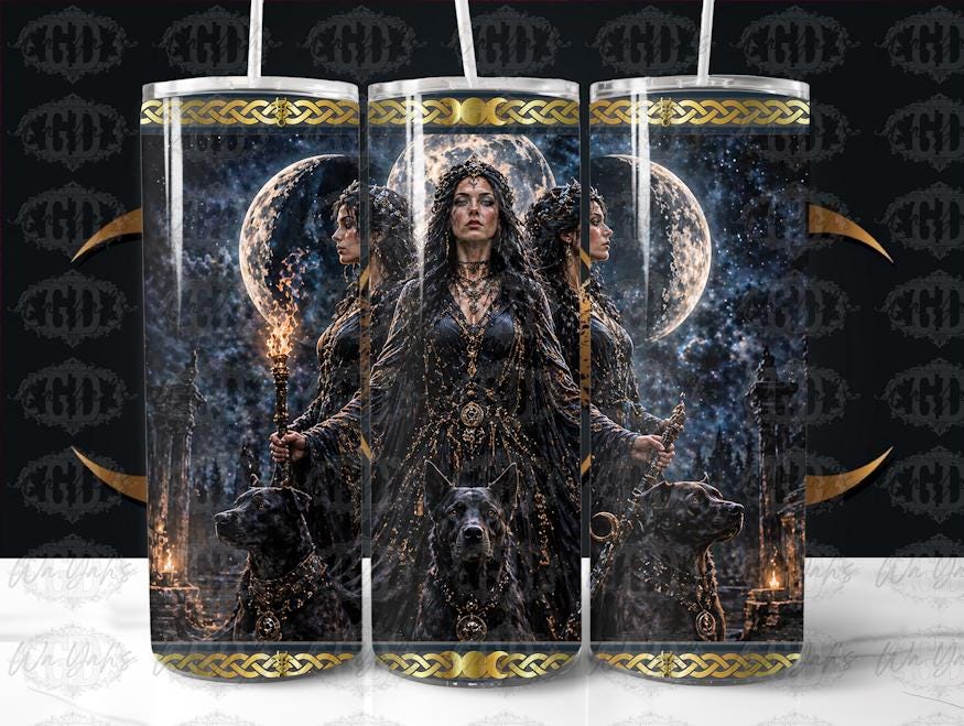 Goddess Hekate - 20oz Sublimation Tumbler Design | Printable PNG for Crafting | Downloadable Sublimation File