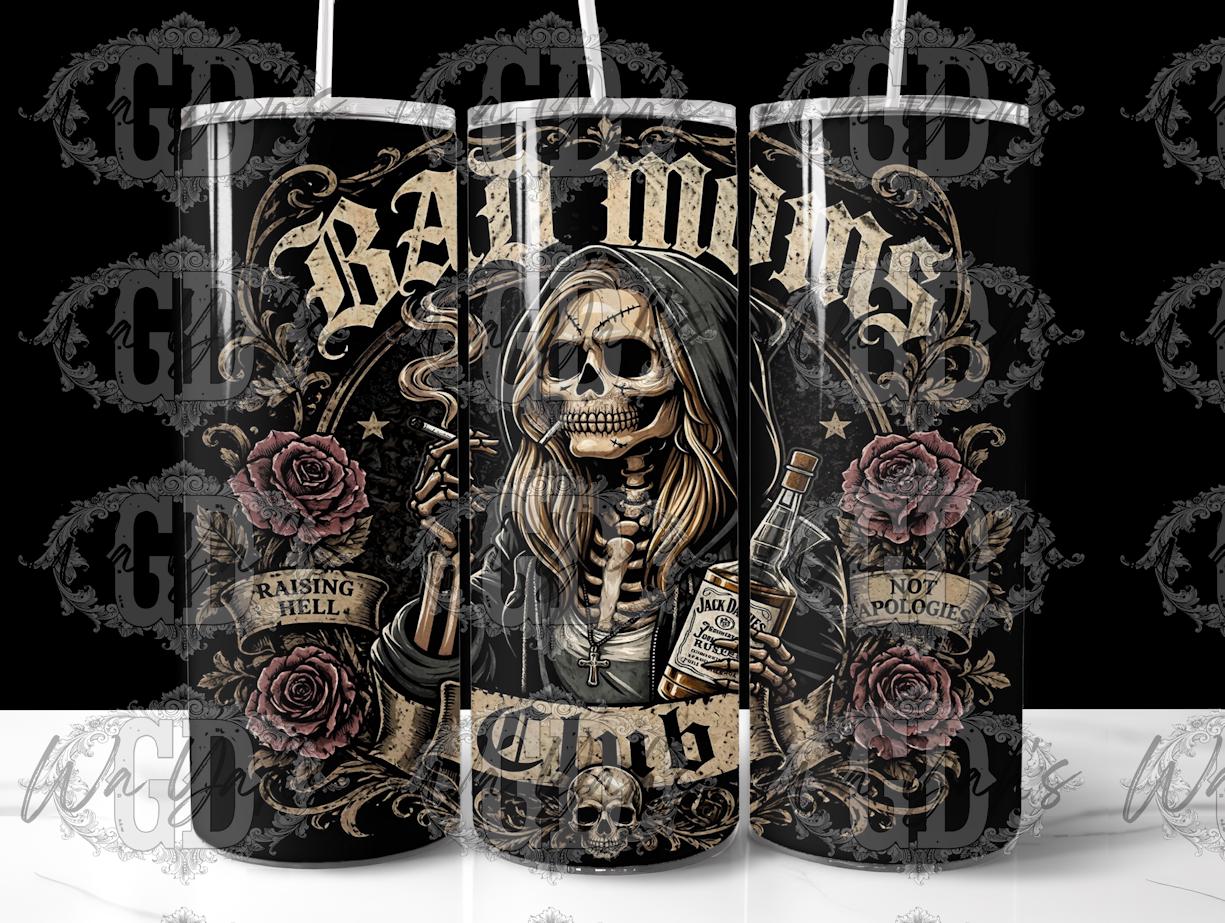 Bad Moms Club - 2 Design Downloads. 20oz Tumbler Wrap - Sublimation.