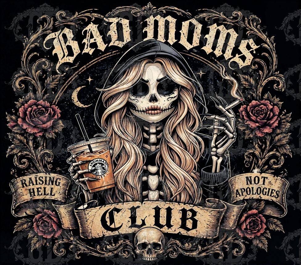 Bad Moms Club - 2 Design Downloads. 20oz Tumbler Wrap - Sublimation.