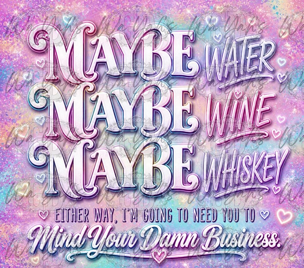 Maybe Water - Pastel- 20oz Sublimation Wrap Design - Digital Download