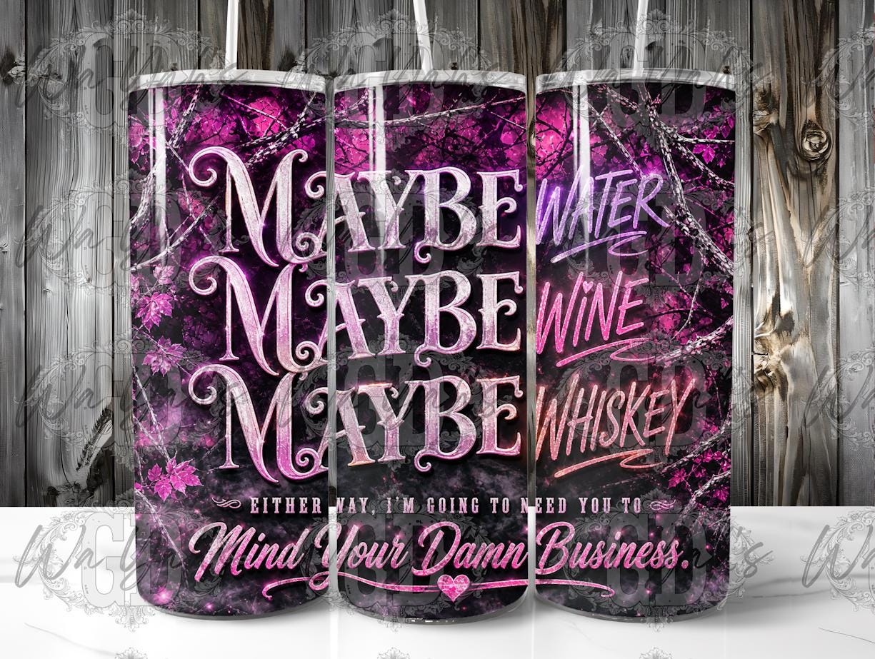 Maybe Water - Camo - 20oz Sublimation Wrap Design - Digital Download