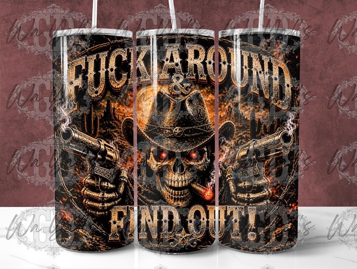 FAFO - Skull 2 - 20oz Sublimation Wrap Design - Digital Download