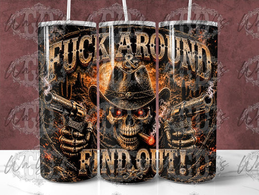 FAFO - Skull 2 - 20oz Sublimation Wrap Design - Digital Download