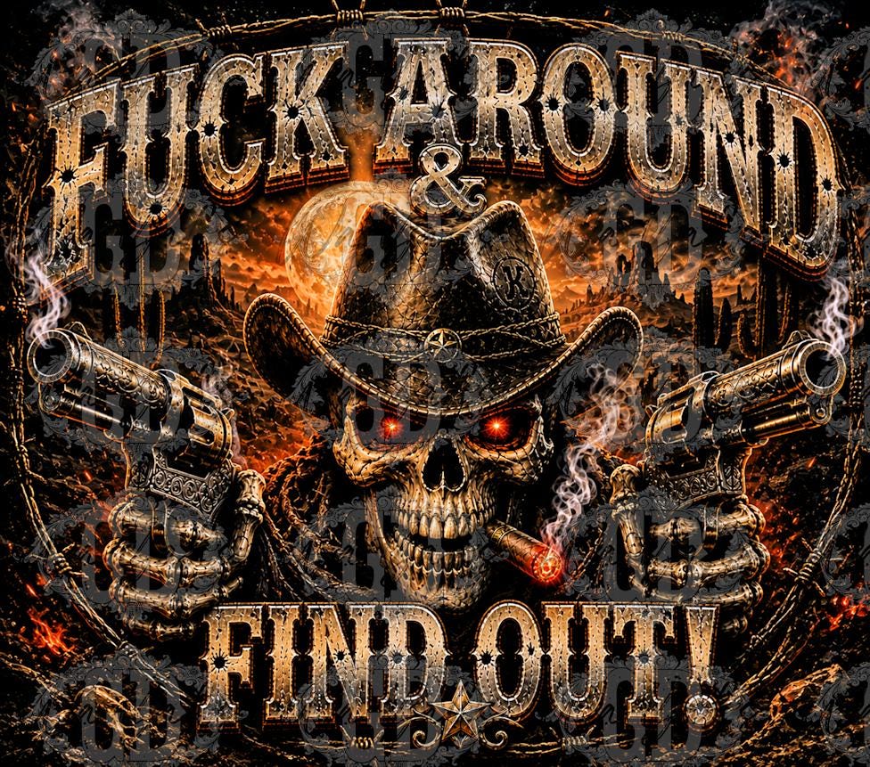 FAFO - Skull 2 - 20oz Sublimation Wrap Design - Digital Download