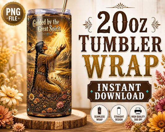 20oz Sublimation Tumbler Design | Printable PNG for Crafting | Downloadable Sublimation File
