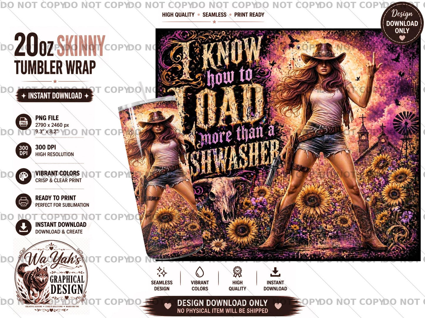 Load More Than A Dishwasher - 20oz Sublimation Tumbler Wrap Design -Digital Download