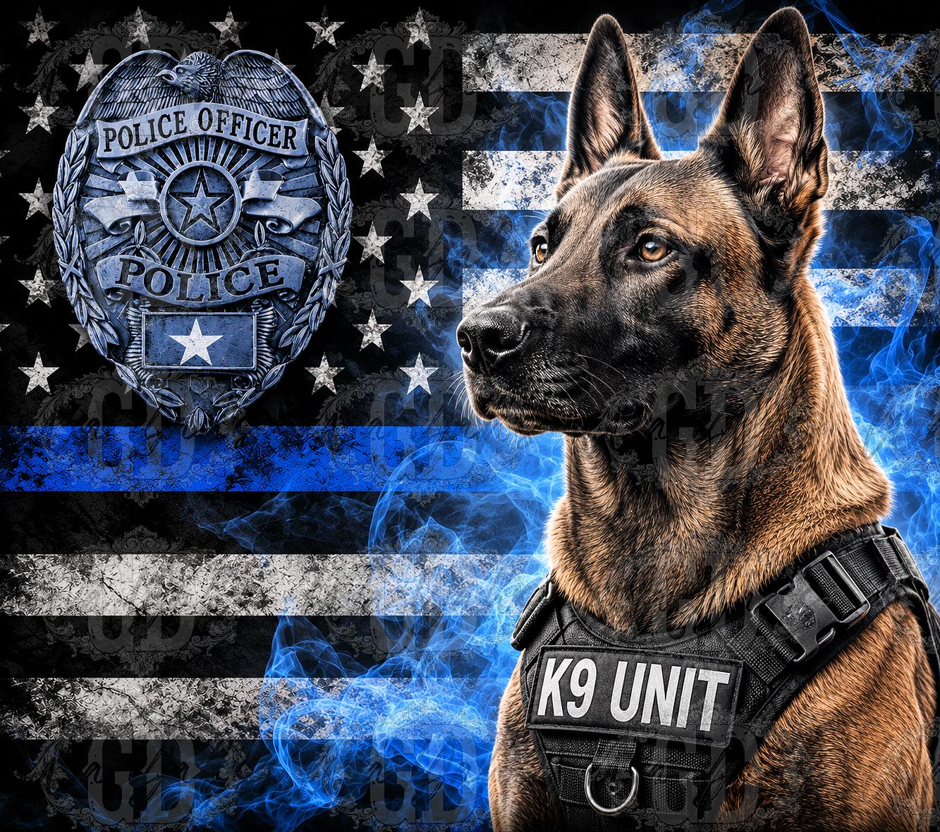 Belgian Malinois K9 - 20oz Sublimation Wrap Tumbler Design Download