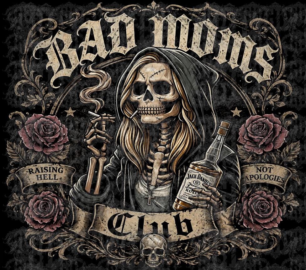 Bad Moms Club - 2 Design Downloads. 20oz Tumbler Wrap - Sublimation.