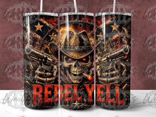 Skeleton Yell - 20oz Sublimation Wrap Design - Digital Download