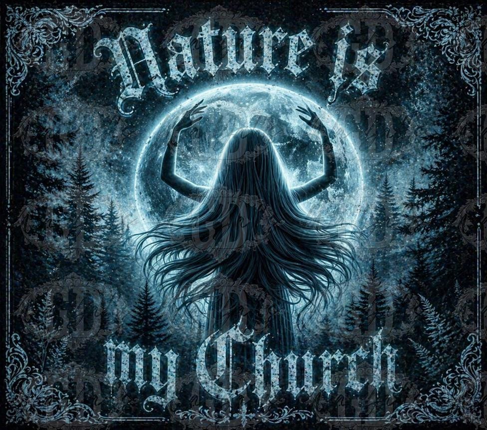 Nature Is My Church - 20oz Sublimation Tumbler Wrap Design - Digital Download