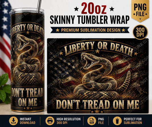 Gadsden flag - 20oz Sublimation Tumbler Design